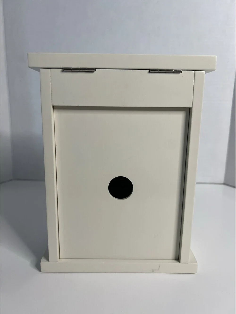 2007 Off White Desk Clock 8.5” H x 6.5” W Tested Works